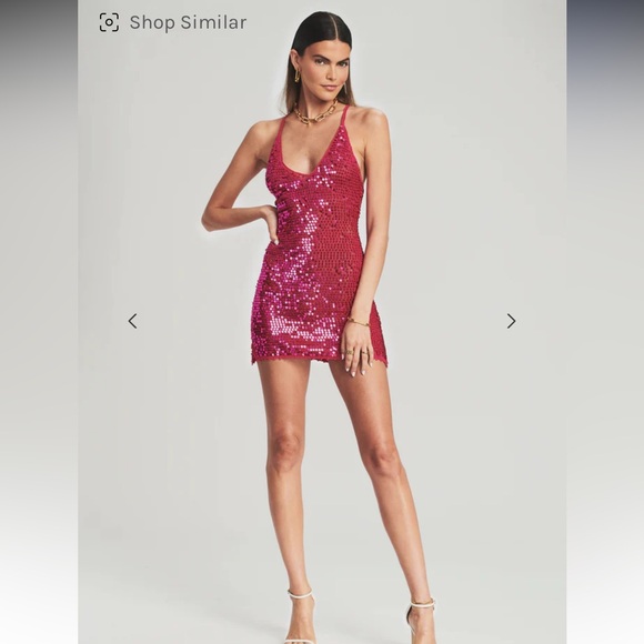 Retrofête ELLIANA SEQUIN CROCHET DRESS - Picture 1 of 6